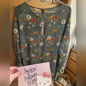 Emery Rose Cottagecore Plus Size Top